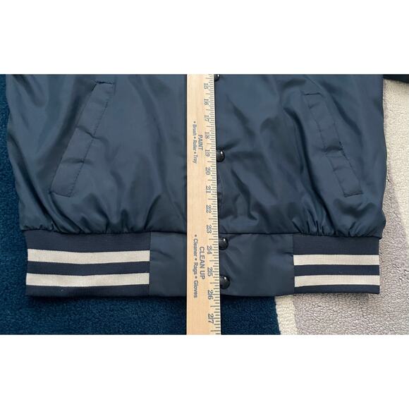 Vintage Chicago Bears Active Generation Football Satin Bomber Jacket Large Blue - Picture 8 of 8